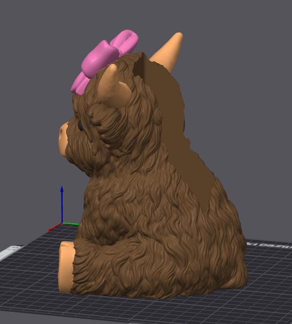 Highland Cow Soap Bottle Holder BBW 3D Printer file | STL 3MF | Commercial Use | Multi-Color 3MF | STL File