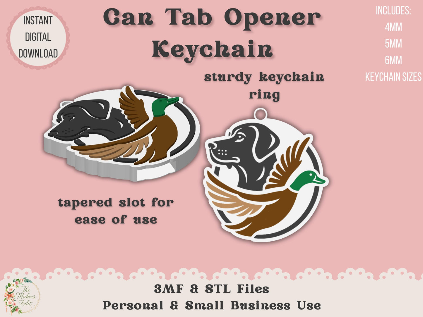Hunting Dog and Duck - Can Tab Opener - Digital File