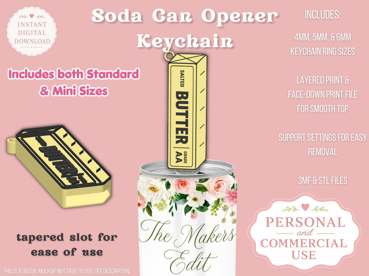 Butter Stick - Can Tab Opener - Digital File