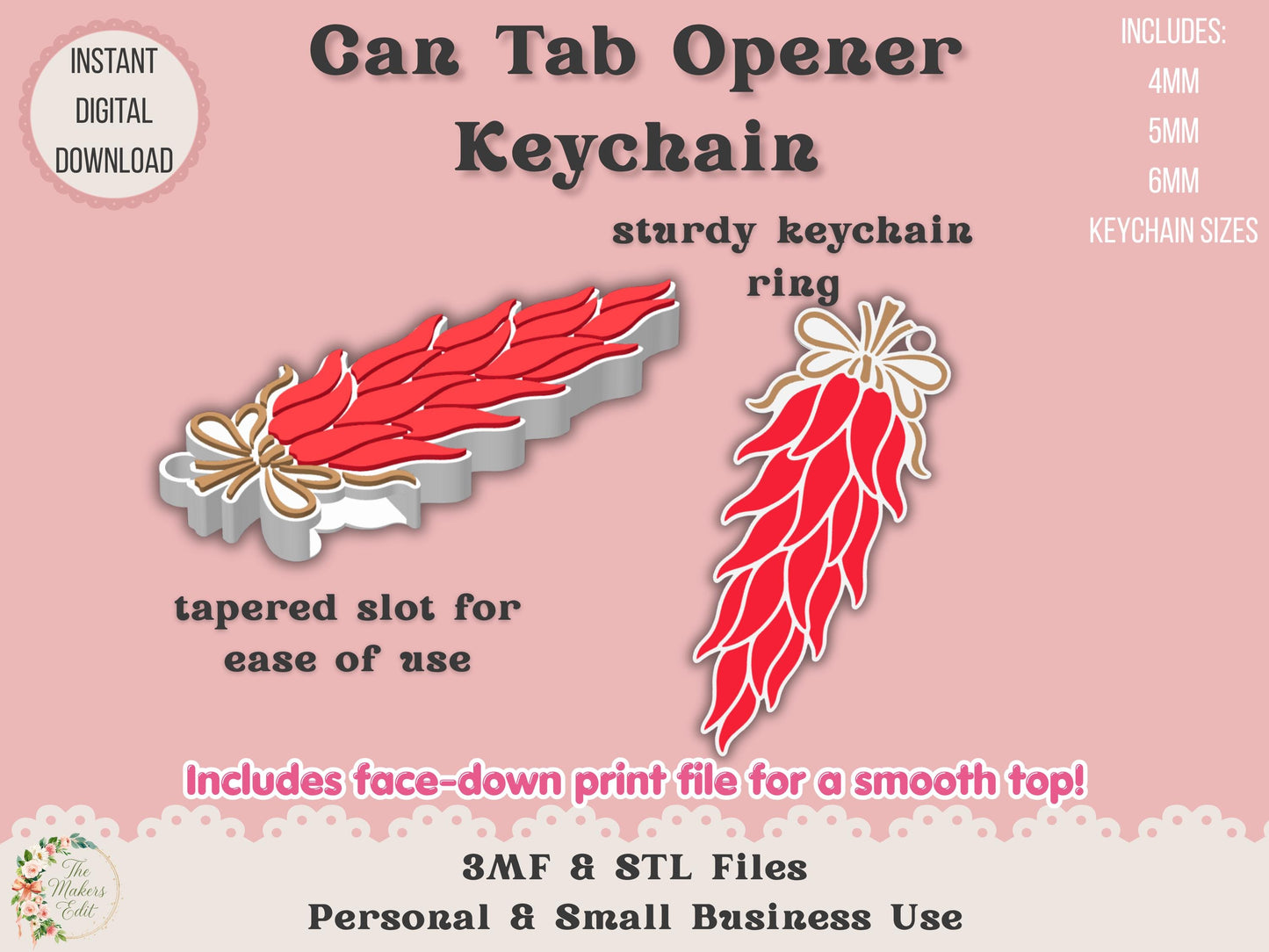 Chile Ristra - Can Tab Opener - Digital File