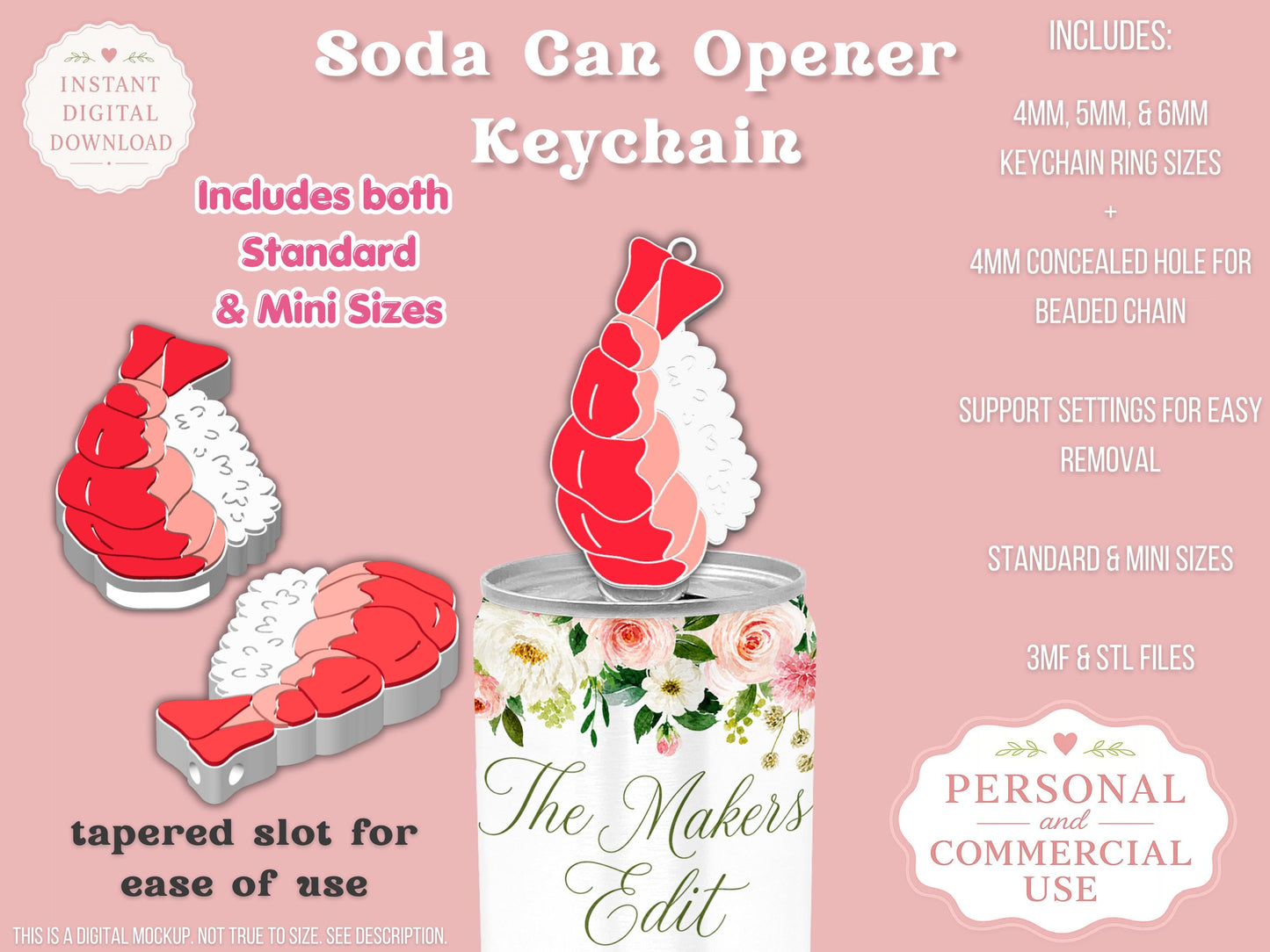 Nigiri Sushi - Can Tab Opener - Digital File
