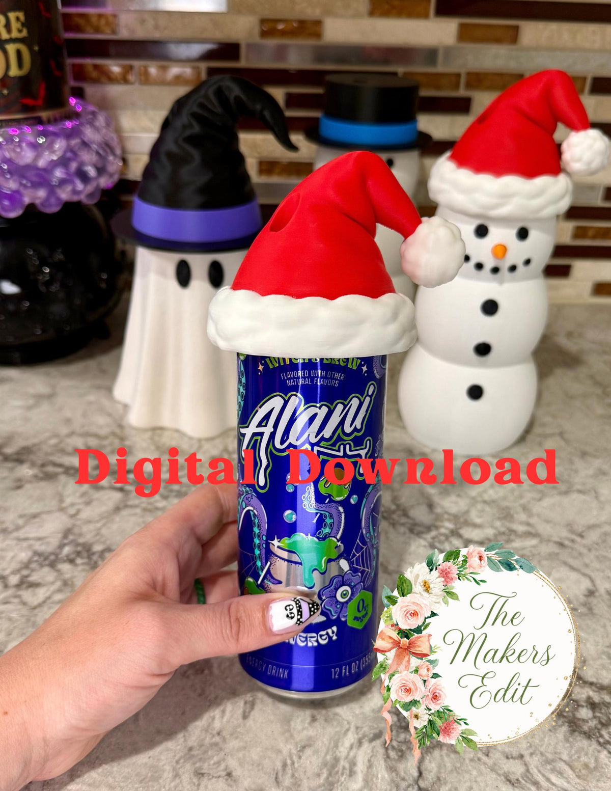 Santa Hat Can Topper