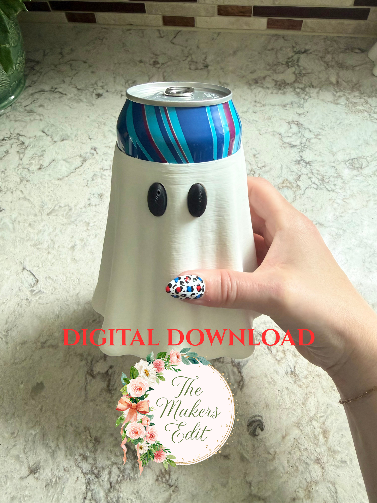 Boozie - Ghost Can Sleeve | 12oz Can Size - Digital File