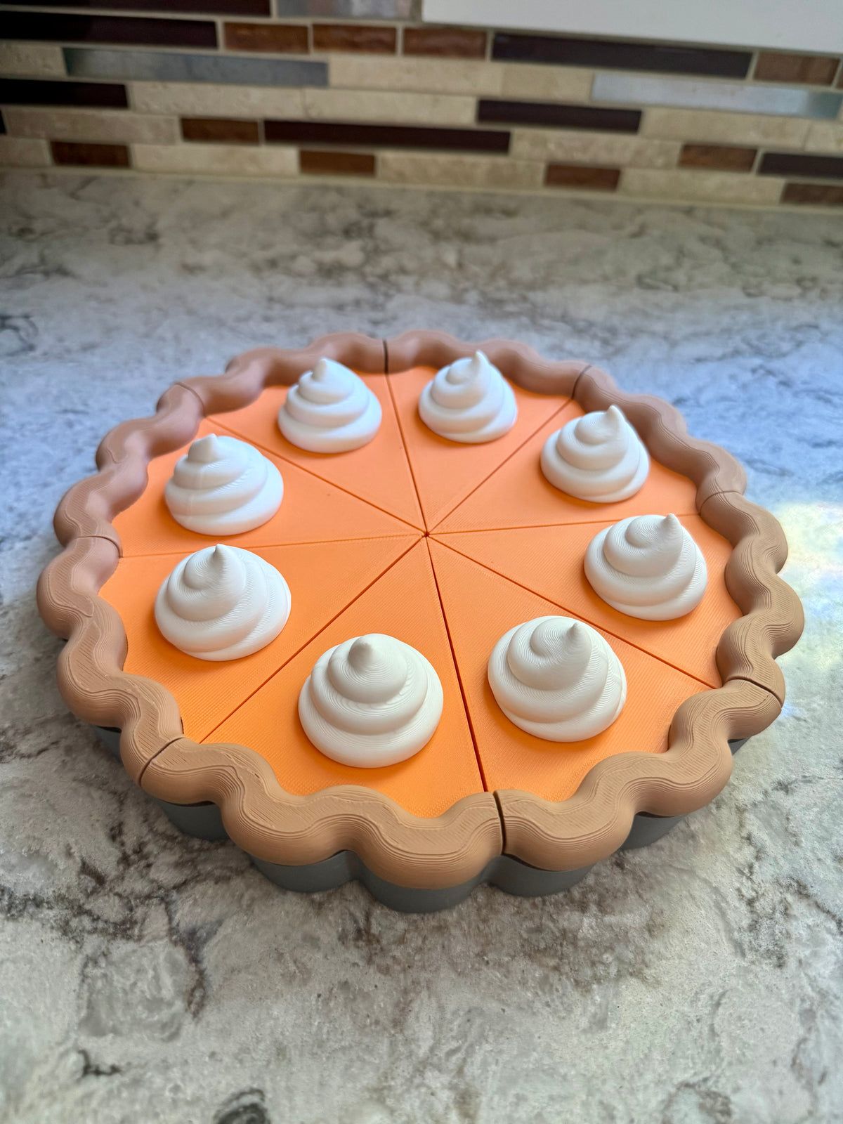8-inch Pretend Play Pumpkin Pie - Embedded Magnets