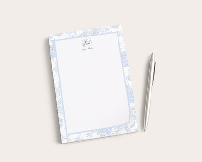 Personalized Floral Notepad | Blue Flowers | Mother's Day Gift Idea