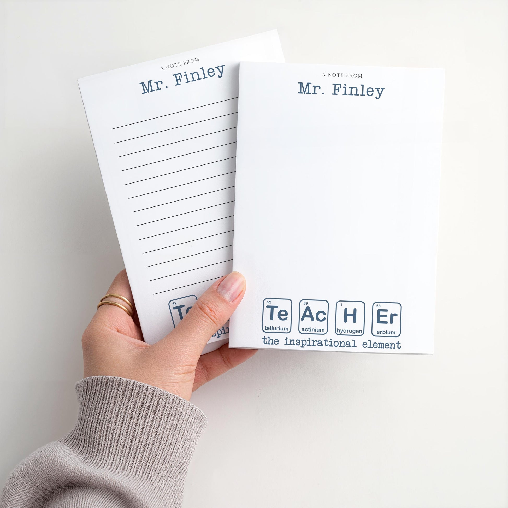 Personalized Teacher Notepad | Science Elements | Teacher Appreciation Gift