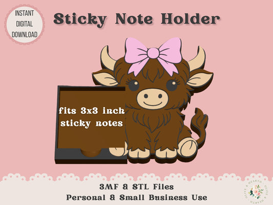 Highland Cow with Bow