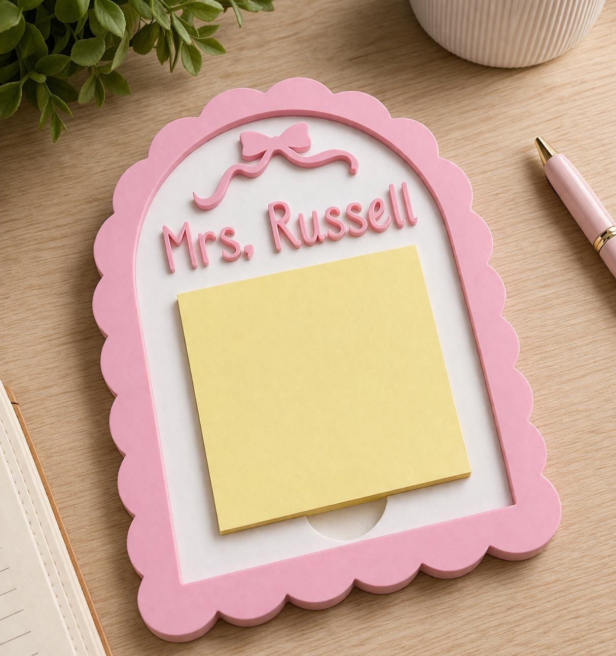 Scalloped Arch with Bow and Customizable Name - Digital File