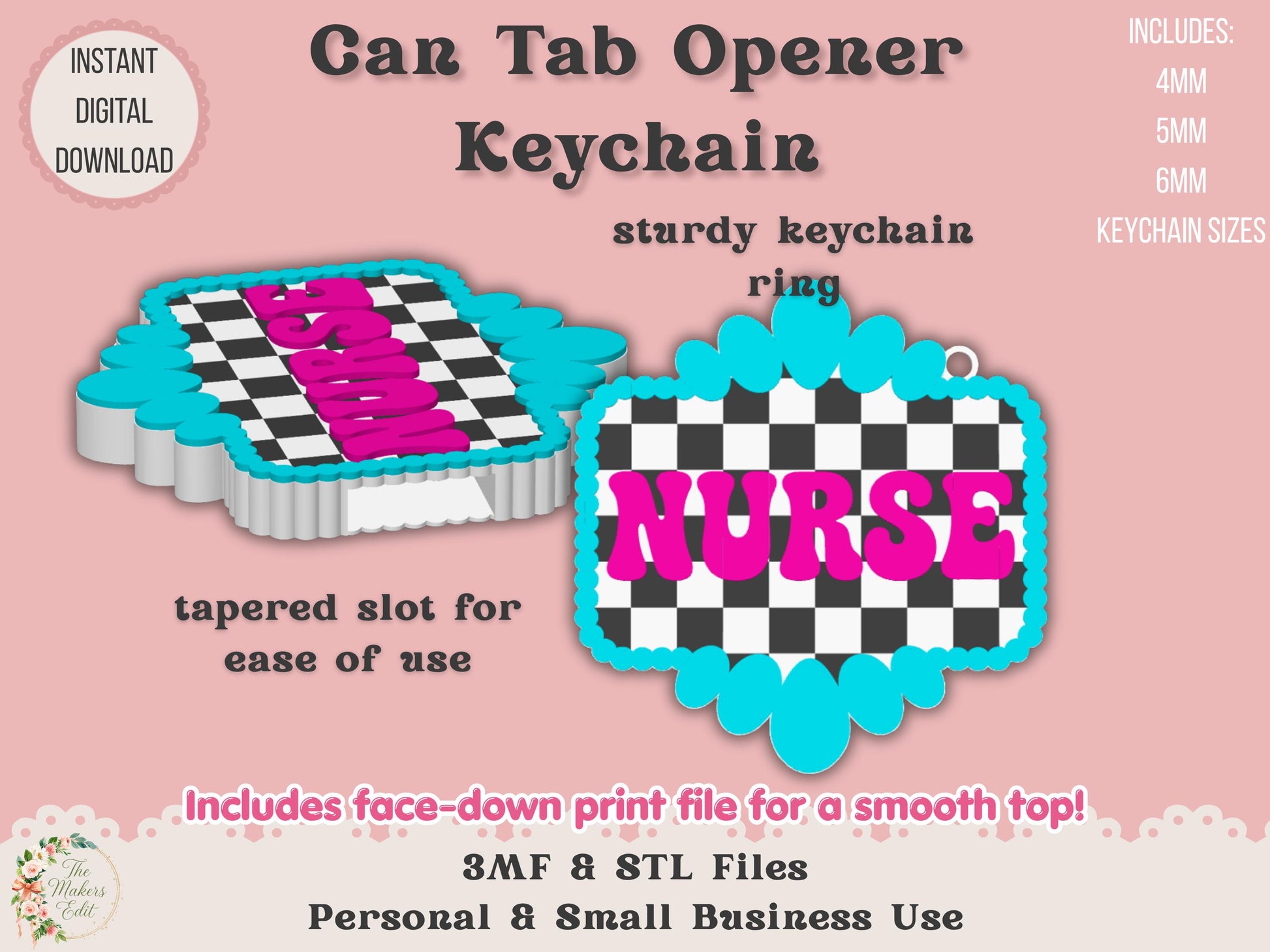 Turquoise Gemstone - Can Tab Opener - Digital File