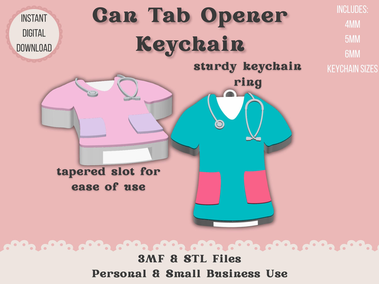 Nurse Scrubs - Can Tab Opener - Digital File