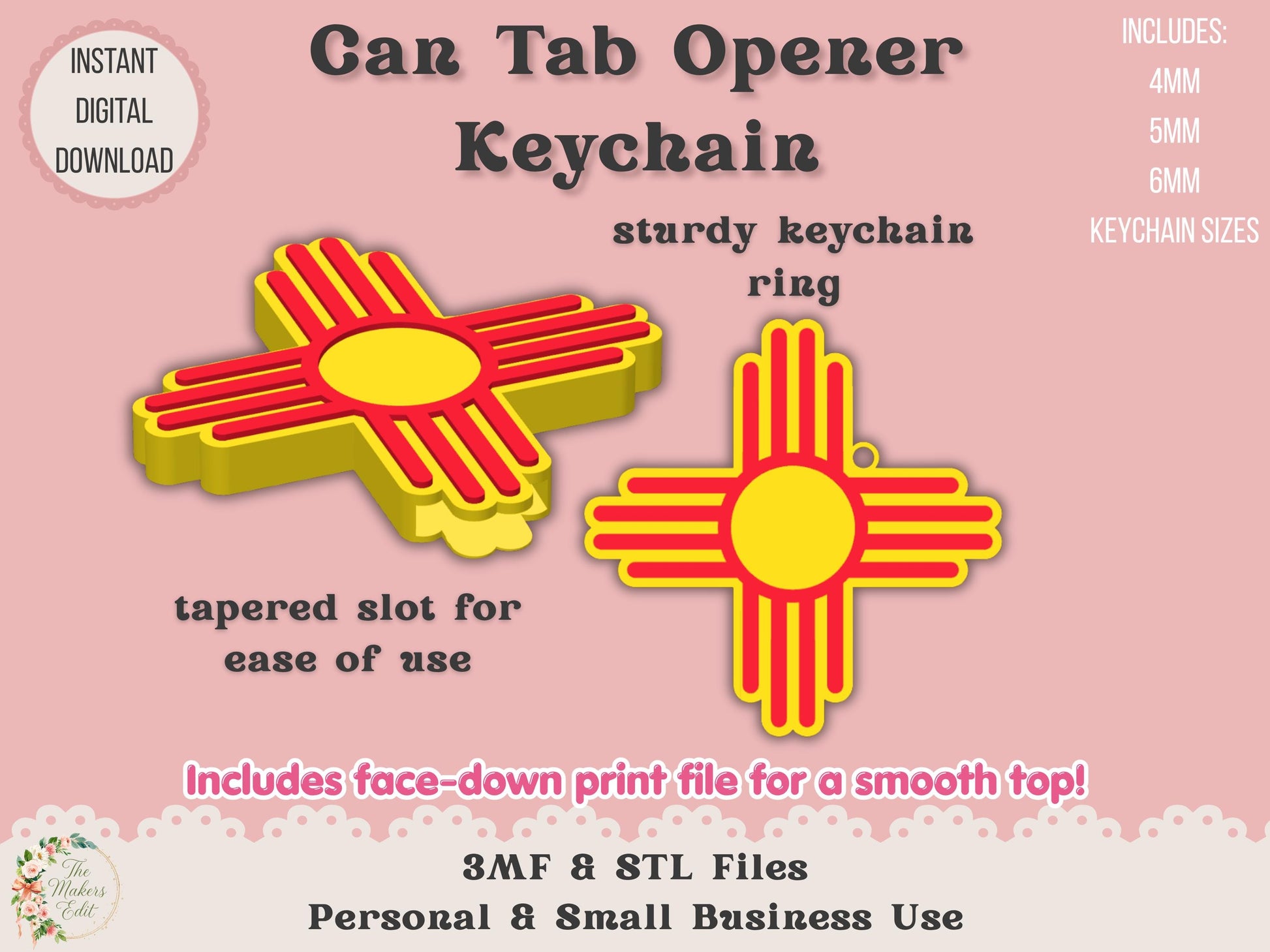 New Mexico Zia - Can Tab Opener - Digital File