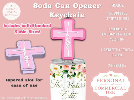 Faith Cross - Can Tab Opener - Digital File
