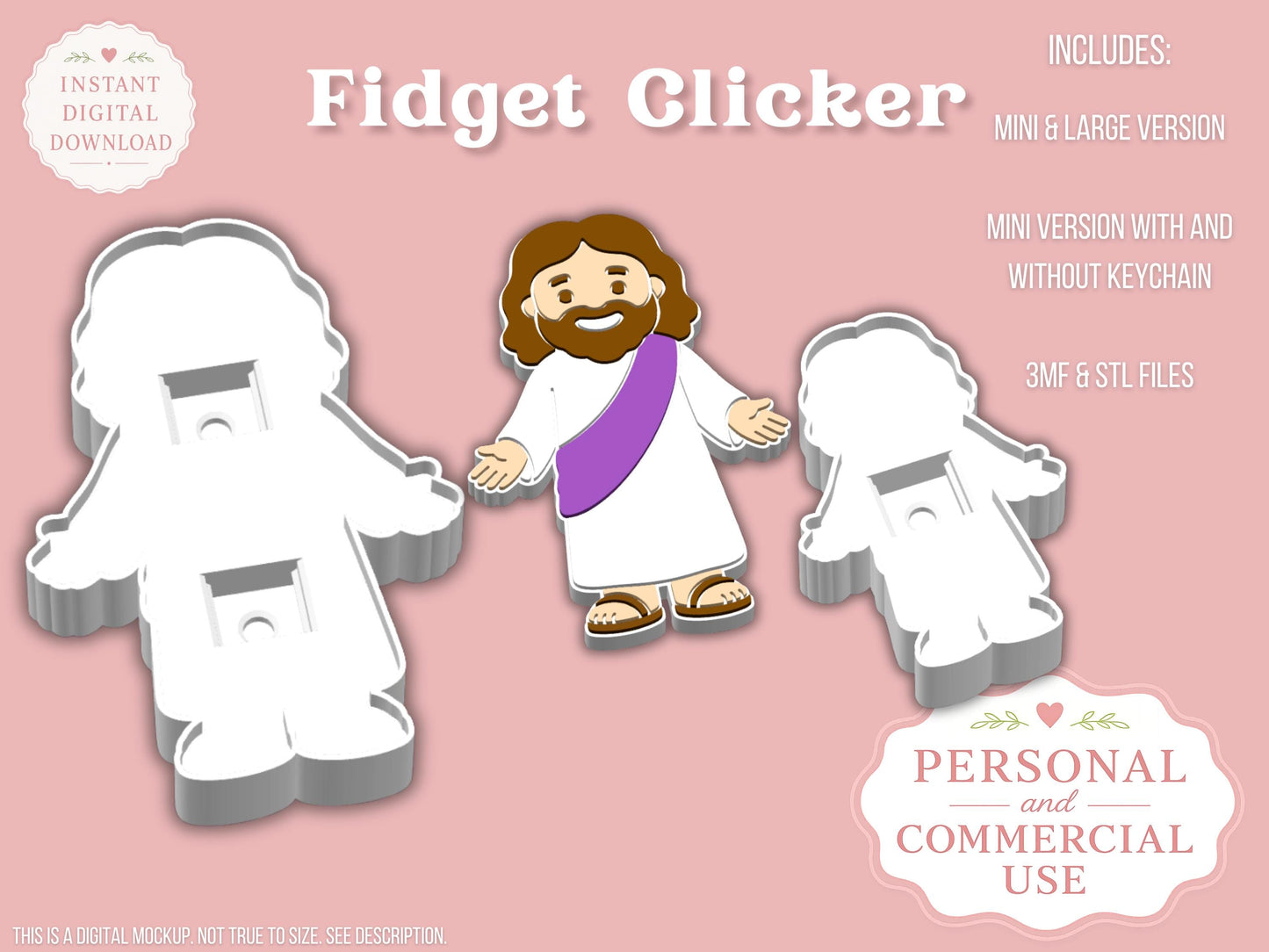 Mini Jesus - Can Tab Opener - Digital File