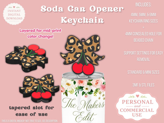 Leopard Print Coquette Bow Cherries
