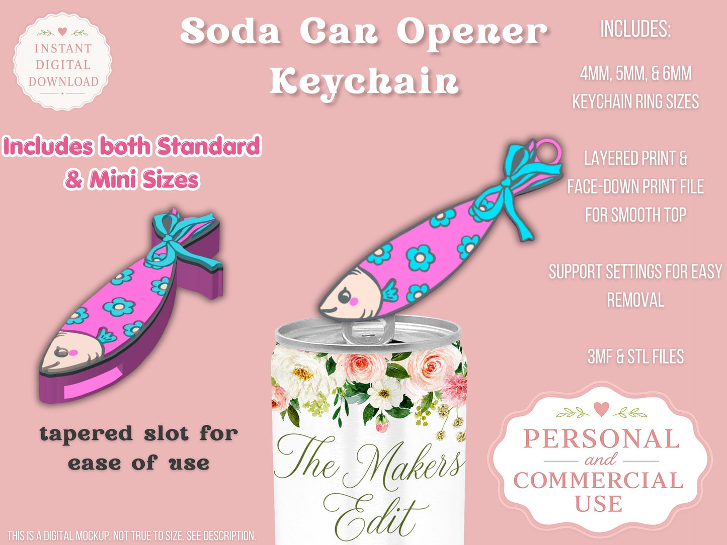 Groovy Sardine - Can Tab Opener - Digital File