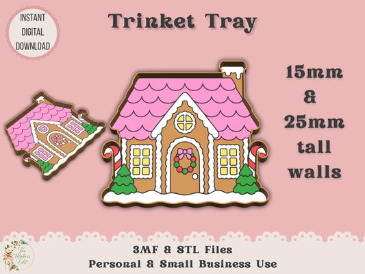 Trinket Dish 3D Printer File | Trinket Tray STL 3MF
