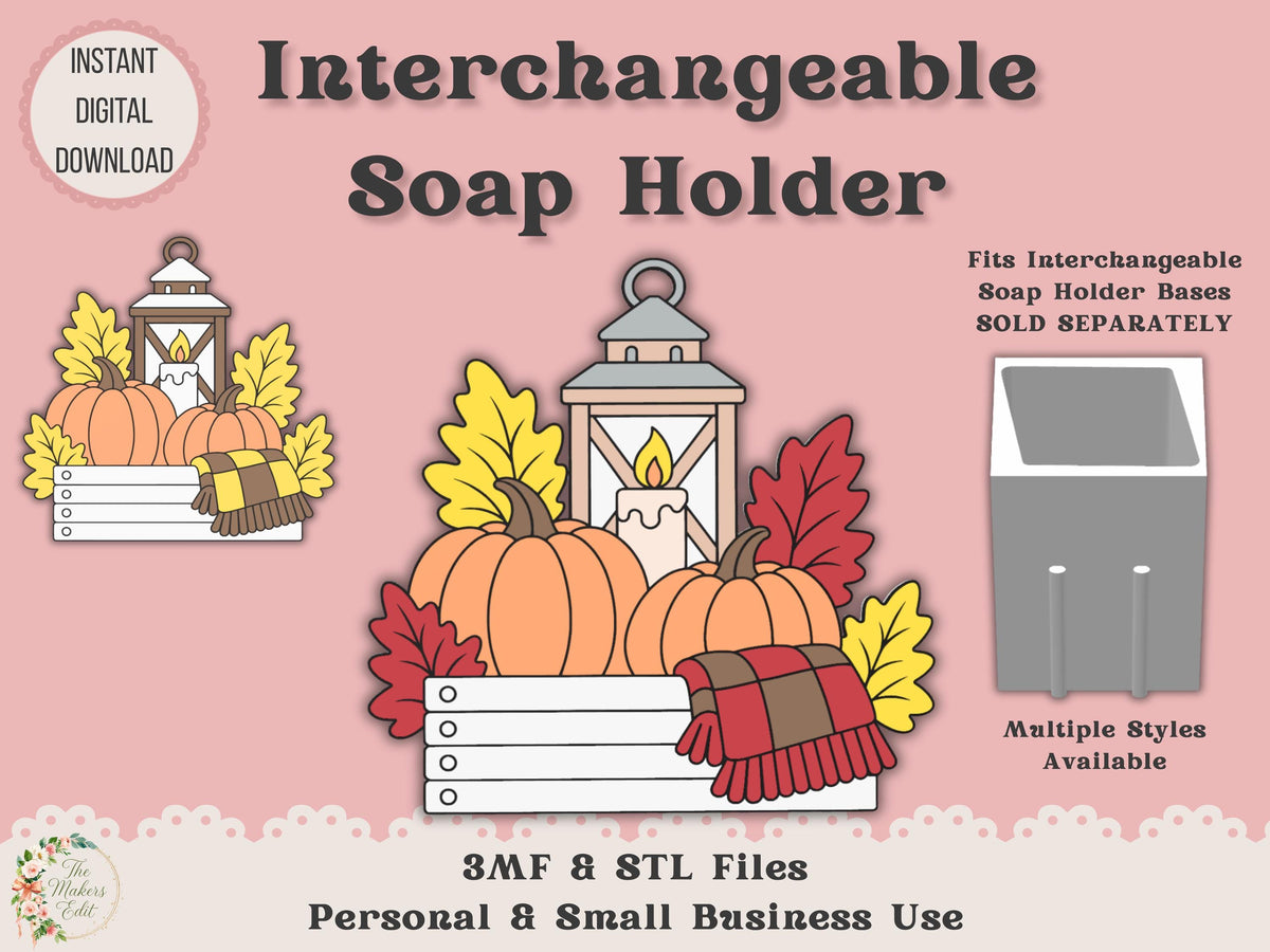Soap Holder - Interchangeable Top 3D Printer File | Fall Crate STL 3MF