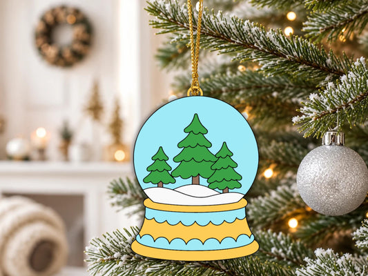 Christmas Ornament 3D Printer File | Snow Globe - Christmas Tree Scene STL 3MF