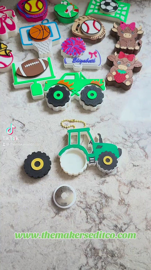 AirTag Holder Keychain | Tractor | STL 3MF
