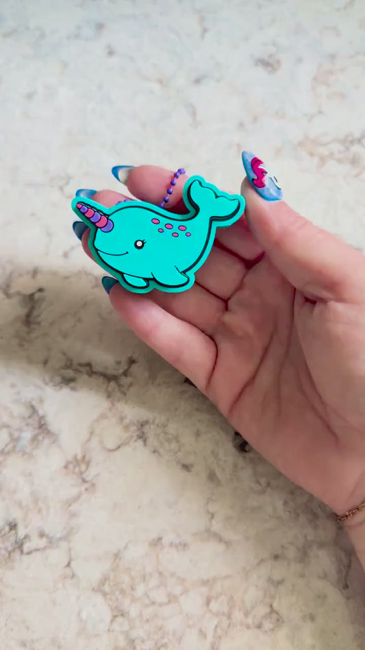 Fidget Clicker Keychain 3D Print File | Narwhal STL 3MF
